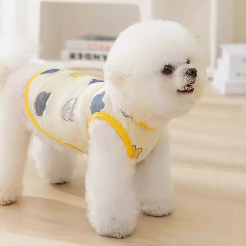 狗狗衣服防掉毛夏季薄款比熊泰迪博美贵宾雪纳瑞小型幼犬夏天背心