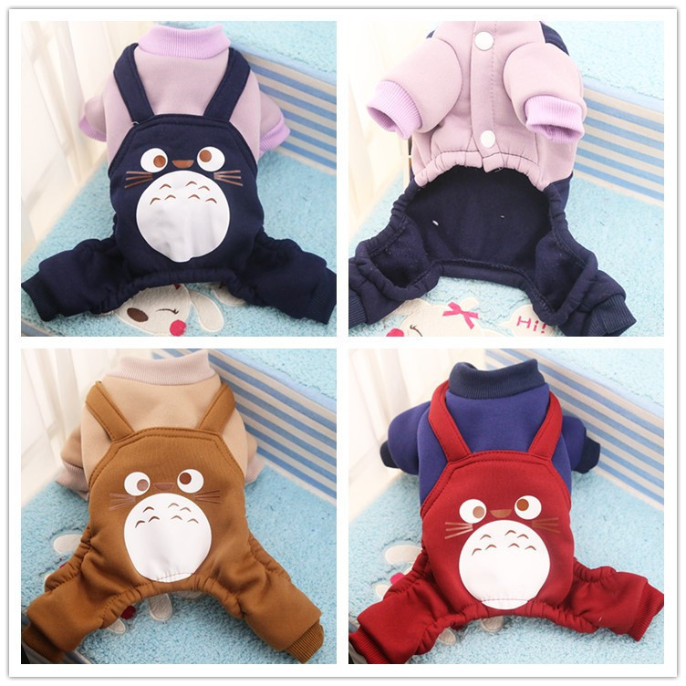 清仓狗秋冬四腿背带猫卫衣抓绒纽扣款三色宠物狗狗猫咪衣服用品