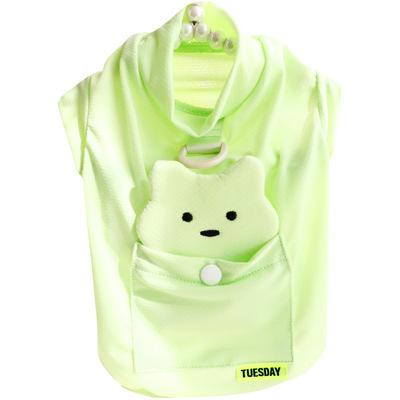 狗狗衣服春夏薄款猫冰丝凉感背心牵引小型犬泰迪宠物7643跨境批发