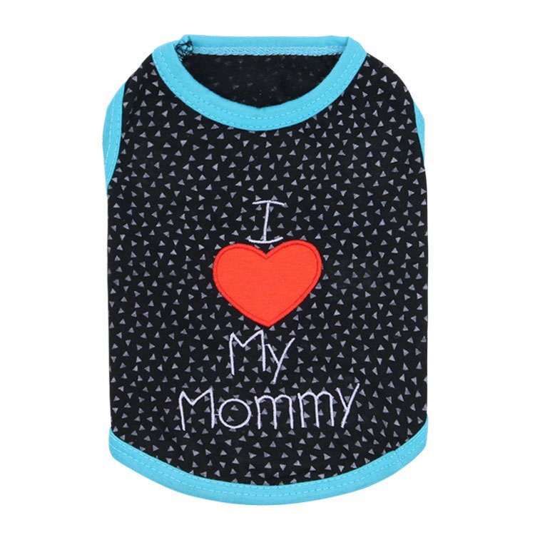 宠物衣服批发狗狗猫咪服装DaddyMommy小型犬泰迪背心春夏情侣新款
