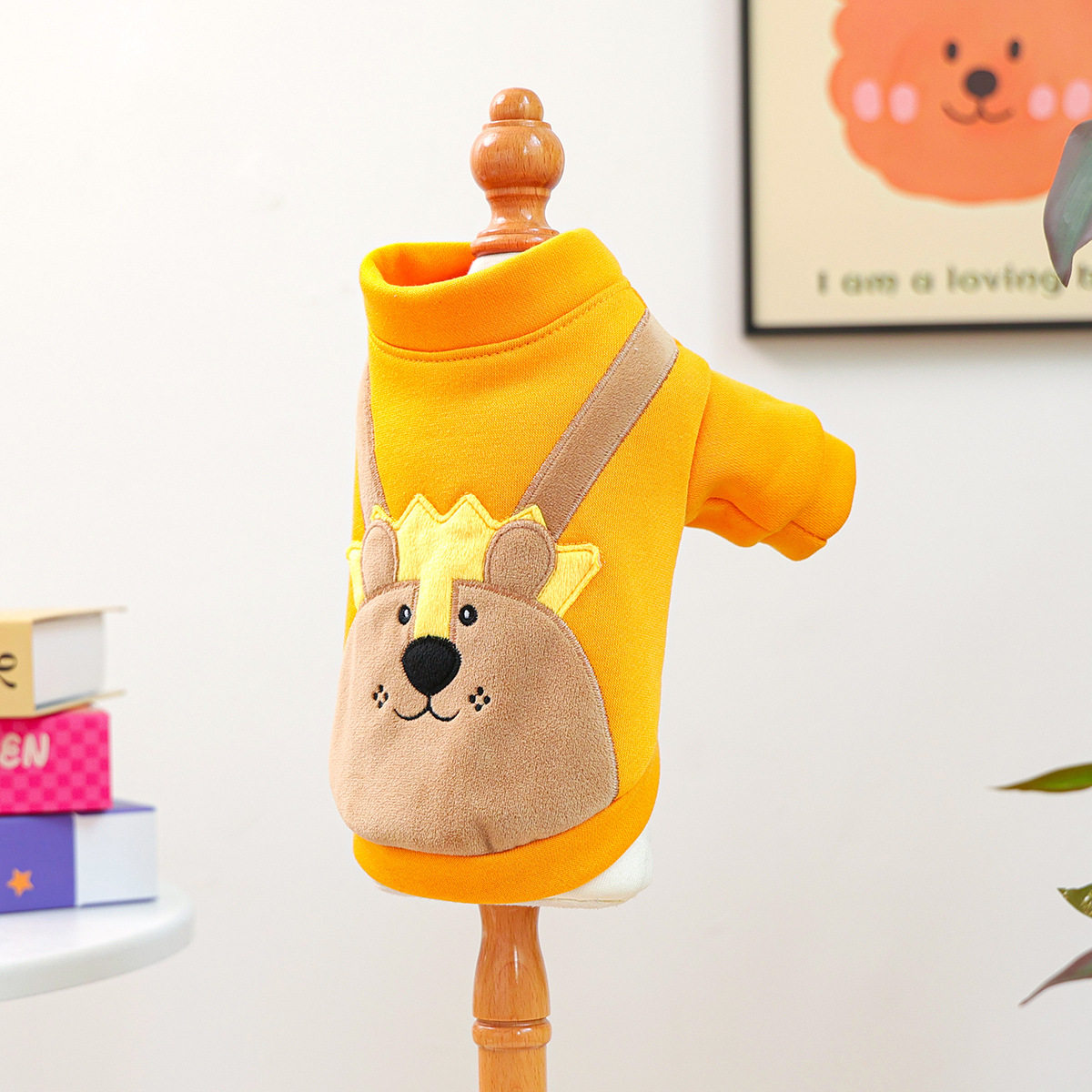 现货宠物服装宠物小狗猫咪衣服小型犬秋冬新款可爱卡通狮子卫衣