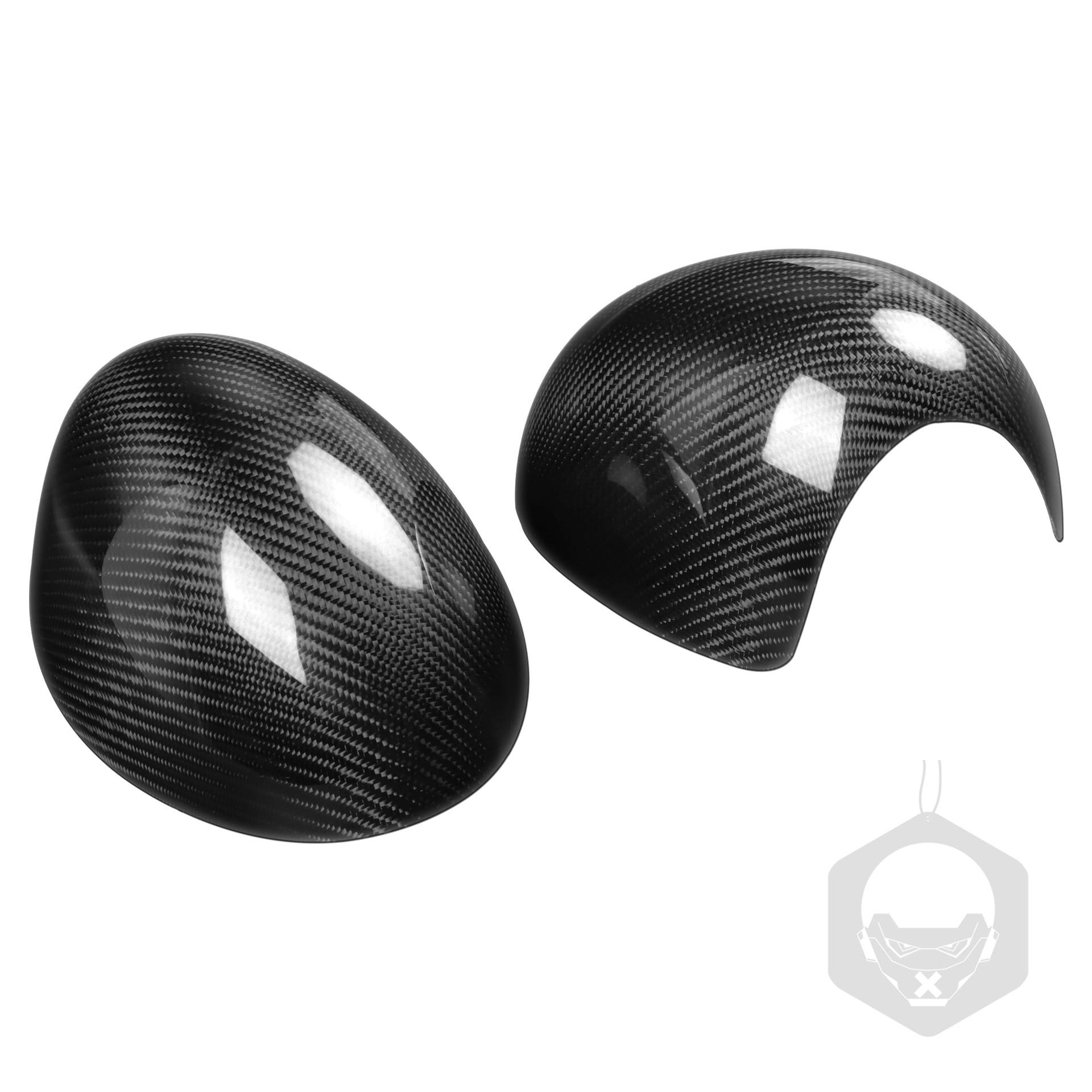 适用宝马mini 07-14款R55R56R57R58R59R60碳纤维后视镜壳改装配件