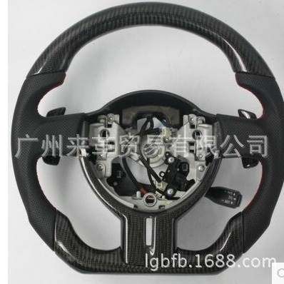 适用于SUBARU斯巴鲁BRZ 丰田GT86 FRZ碳纤盘碳纤维真皮方向盘改装 - 实物图