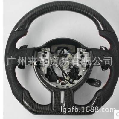 适用于SUBARU斯巴鲁BRZ 丰田GT86 FRZ碳纤盘碳纤维真皮方向盘改装