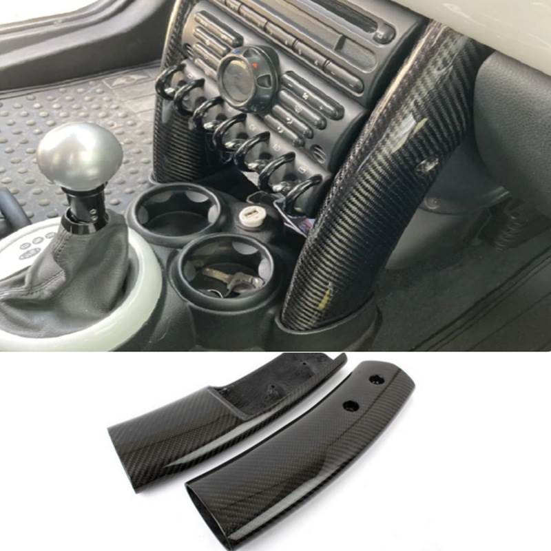 适用于宝马迷你mini R53真碳纤维改装内饰空调控制侧柱板替换装饰