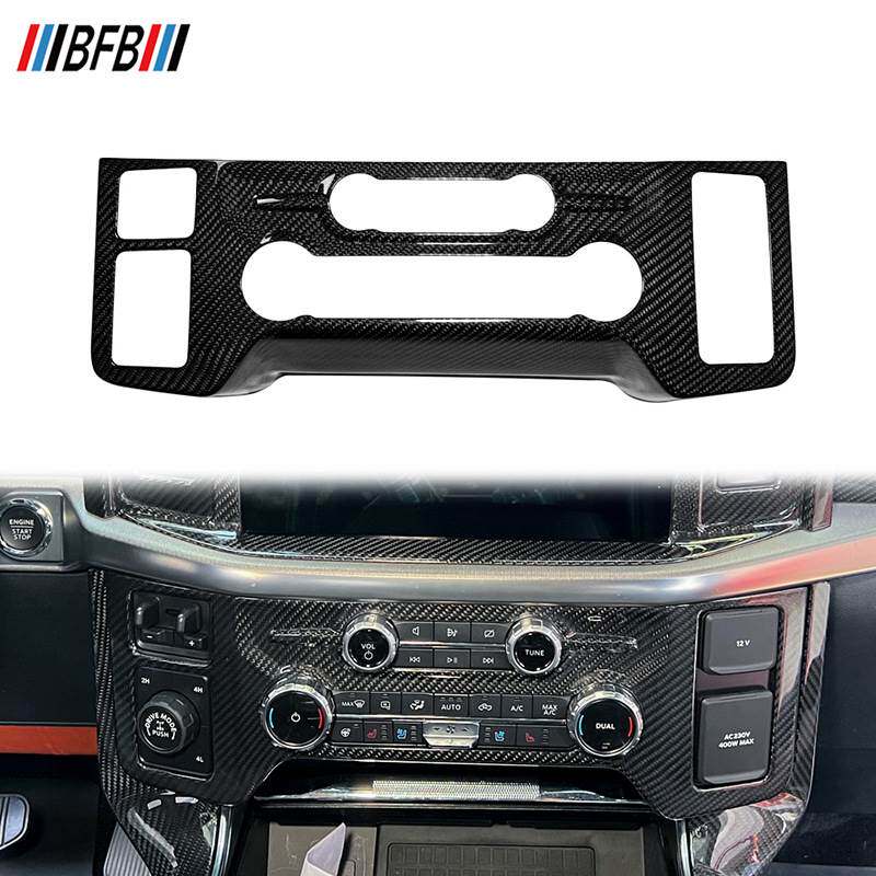 适用于22-26福特猛禽F150碳纤维中控仪表多媒体按键控制面板内饰