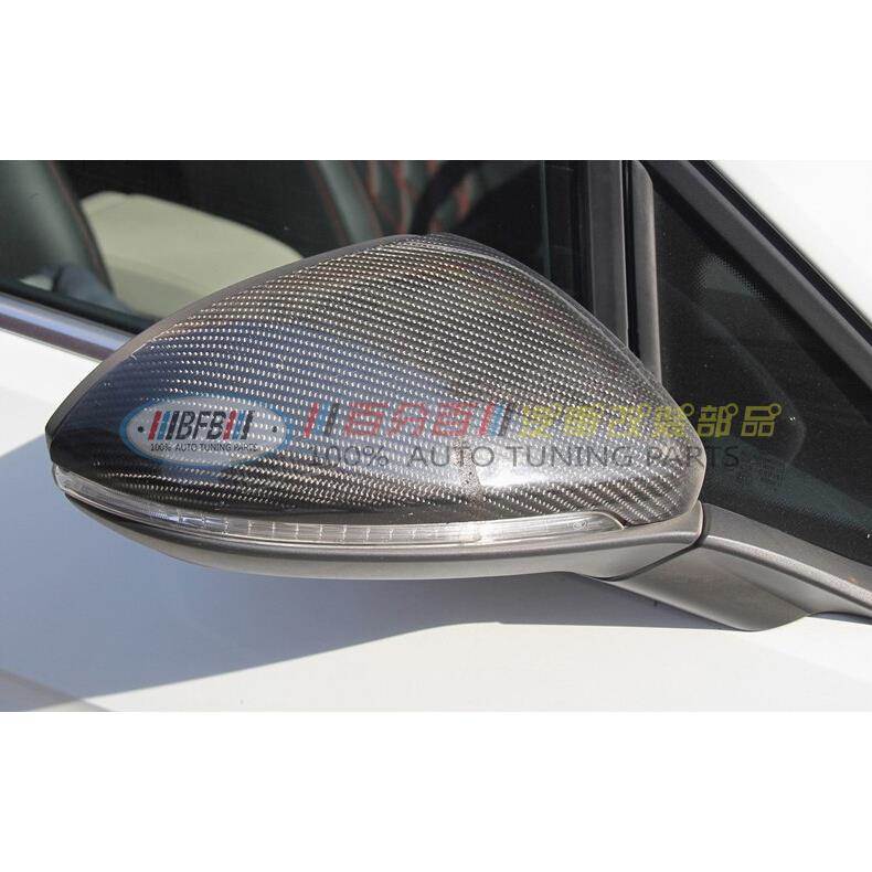 适用于大众高尔夫7碳纤维后视镜罩 golf mk7碳纤维粘贴件镜壳盖
