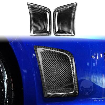 适用于斯巴鲁翼豹十代WRXSTI碳纤维前杠左右风口汽车外饰改装配件