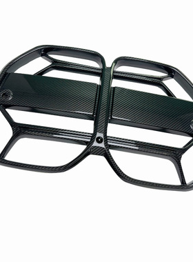 适用2020-IN年之间的宝马G22 CSL款干碳纤维中网 前进气格栅 鼻孔