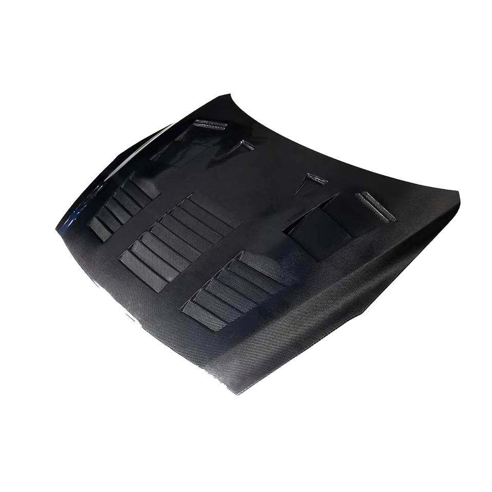 适用于日产GTR35引擎机盖改装真空轻量化碳纤维开孔Carbon hood