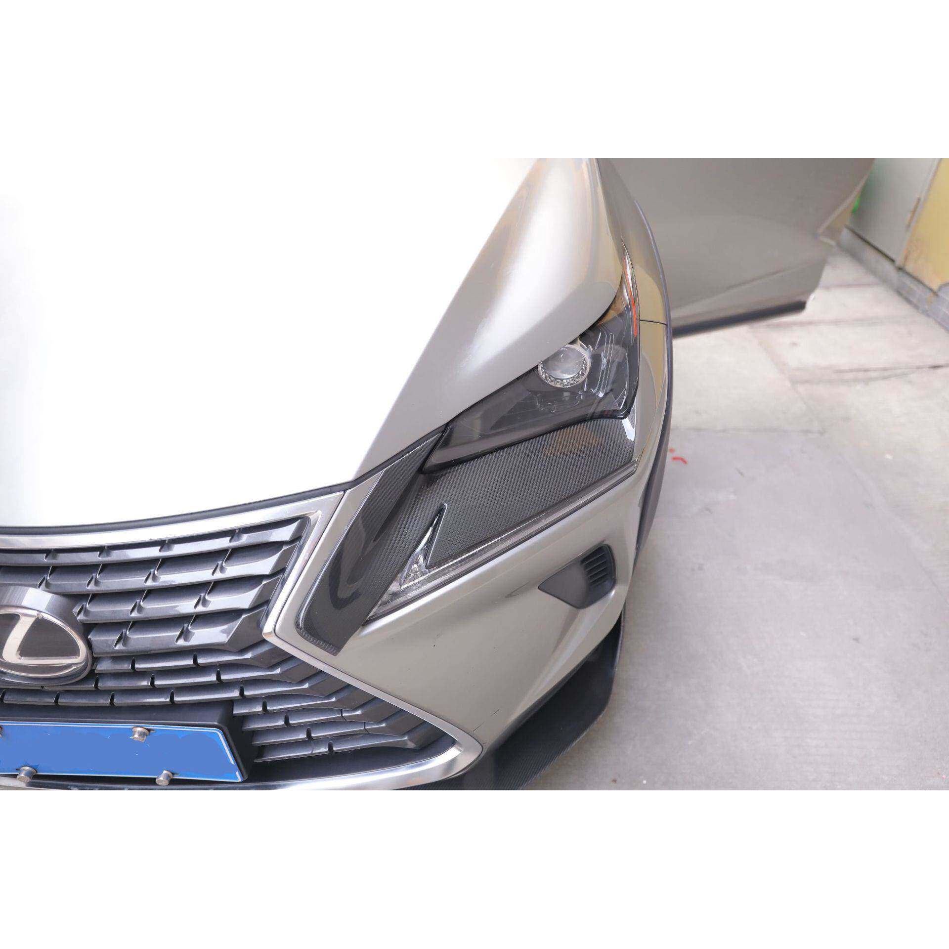适用于LEXUS雷克萨斯NX200/300碳纤维大灯眉装饰贴 日行灯雾灯眉