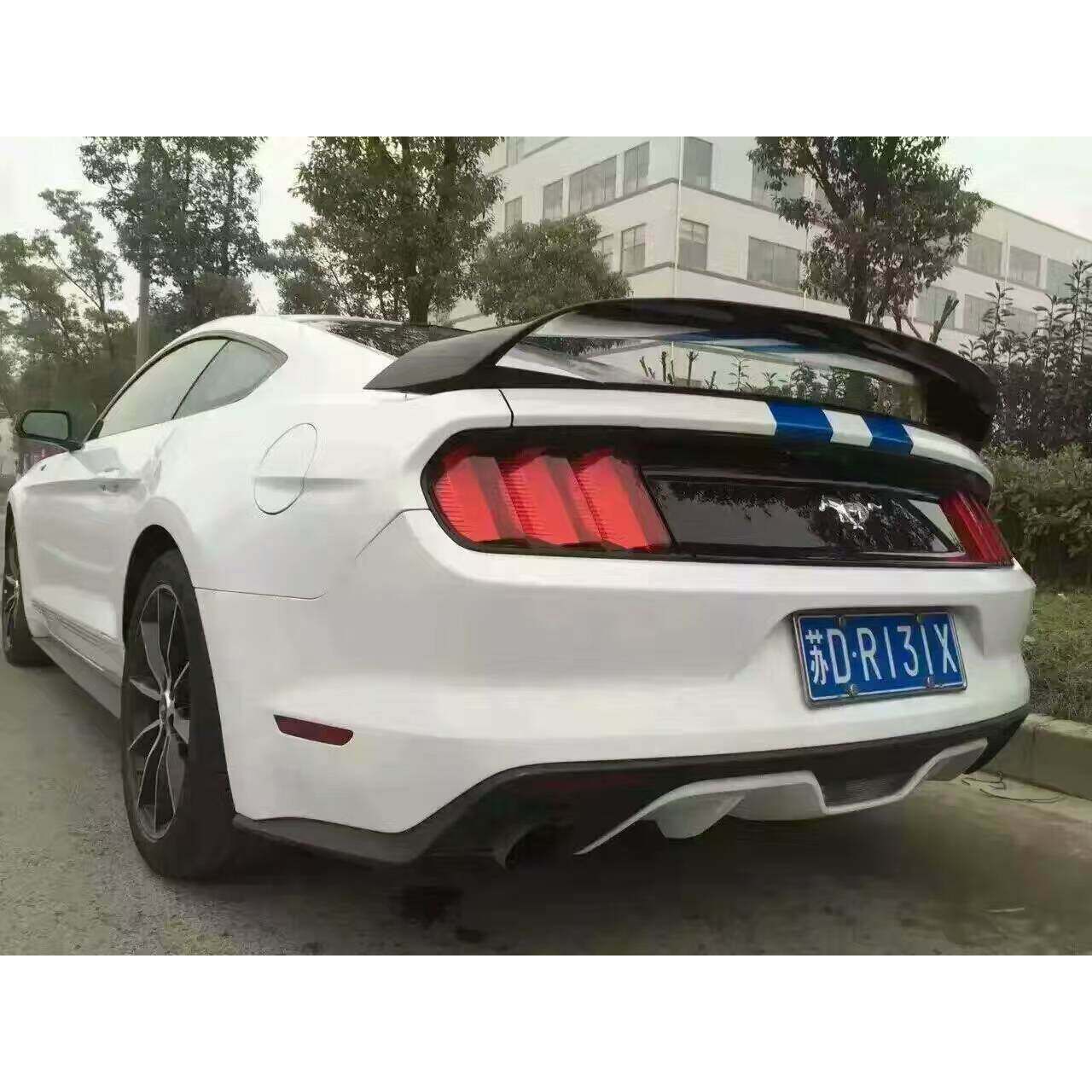 适用于14-21款福特野马Mustang 双层后扰流板 双层大尾翼 定风翼