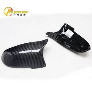 适用于宝马567系碳纤维F10F18F06改装 碳纤维后视镜壳牛角倒车镜罩