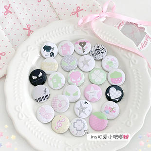 原创可爱ins风迷你小吧唧可爱卡通手账装饰吧唧25mm徽章别针呆萌