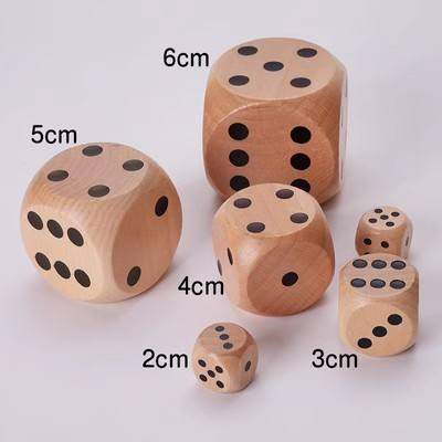 3cm4cm5cm6cm木头骰子飞行棋色子