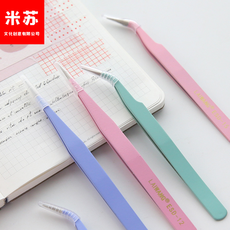 彩色手帐镊子胶带贴纸工具配件
