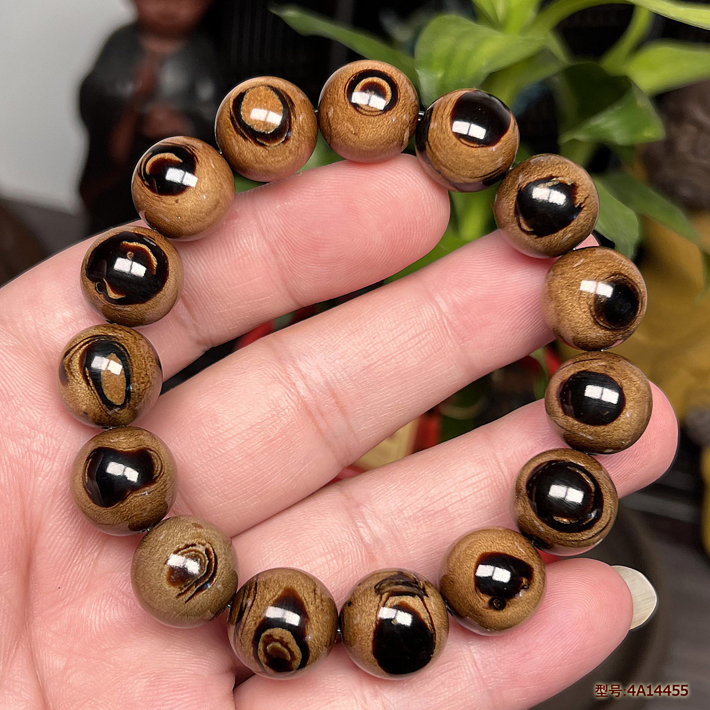 天然保真天眼纹佛珠手链生日礼物