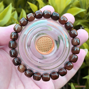 天然海柳手串血柳手链佛珠单圈男女情侣父母礼物8X8mm桶珠精品黄