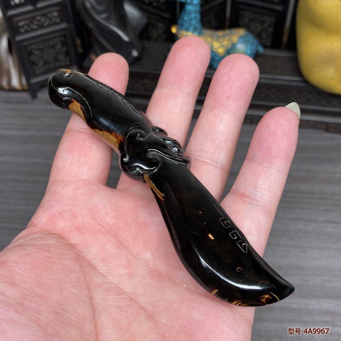 纯天然保真海柳文玩手把摆件