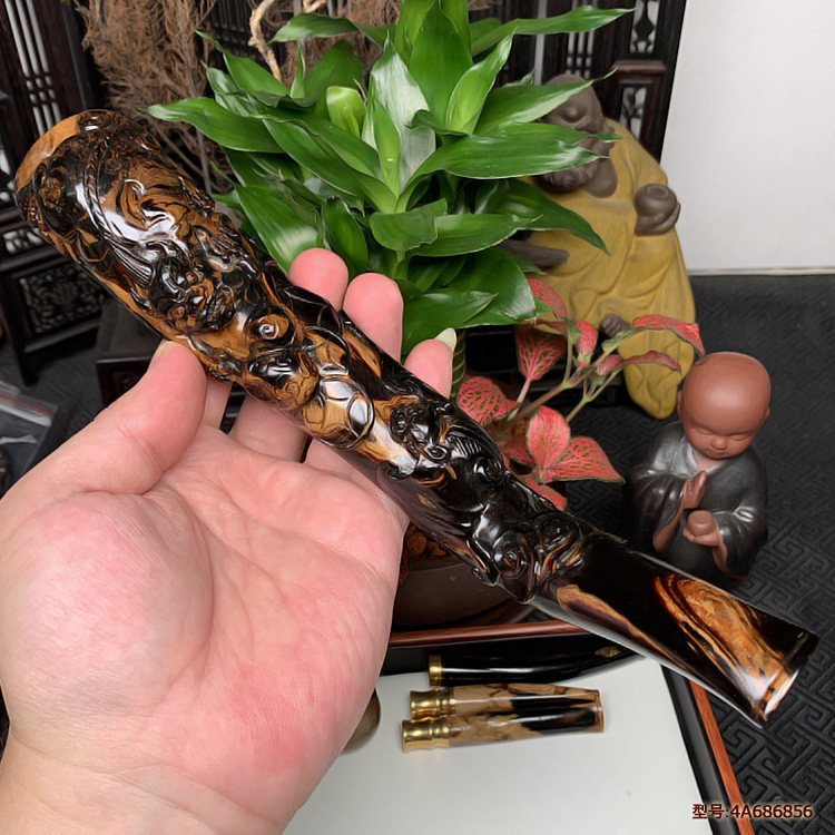 保真天然海柳烟嘴烟咀男女同款大中细通用双重循环过滤器貔貅包邮