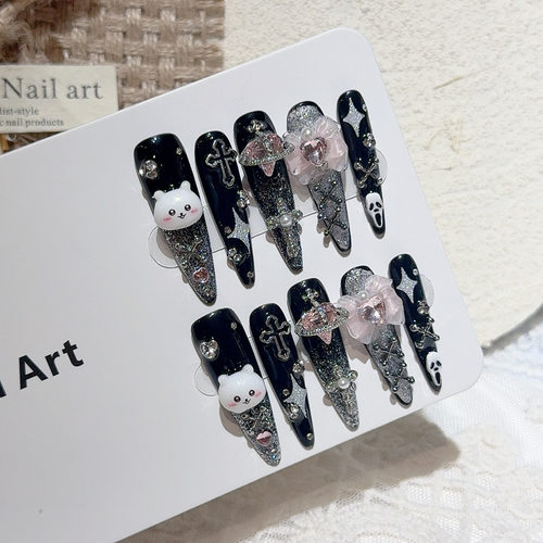 吉伊卡哇y2k二次元亚比辣妹美甲纯手工穿戴甲可拆卸贴片美甲