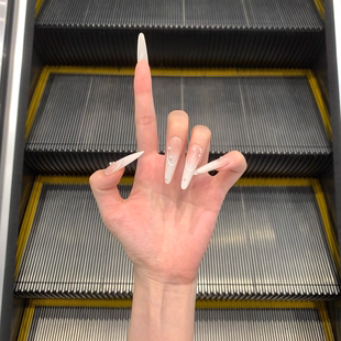 珍珠少女法式 氛围感温柔气质纯手工穿戴甲爆闪猫眼裸色珍珠美甲