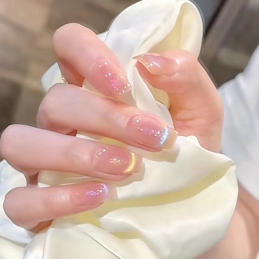 指尖多巴胺 爆款热卖纯手工猫眼穿戴甲光疗美甲贴片成品美甲