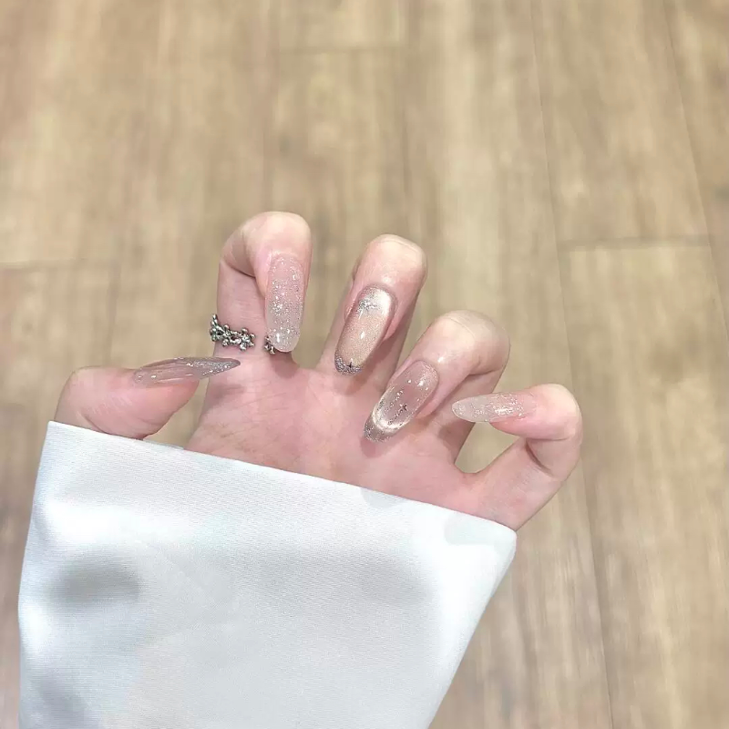 【若梦】手工美甲穿戴甲光疗美甲贴片显白纯欲腮红渐变感穿戴美甲