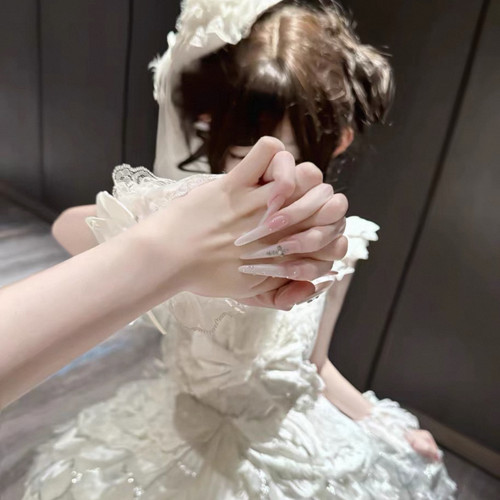 【纯手工定制】经典温柔渐变水钻金属美甲穿戴甲可拆卸可反复使用