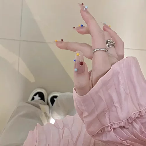 纯手工穿戴甲卡通可爱童趣手绘萌犬ins显白甜美可拆卸穿戴甲美甲