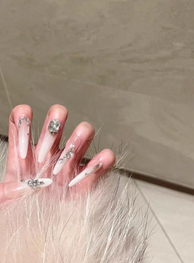 【洛可可】纯手工穿戴甲千金感高级通透显白ins风纯手作美甲甲片