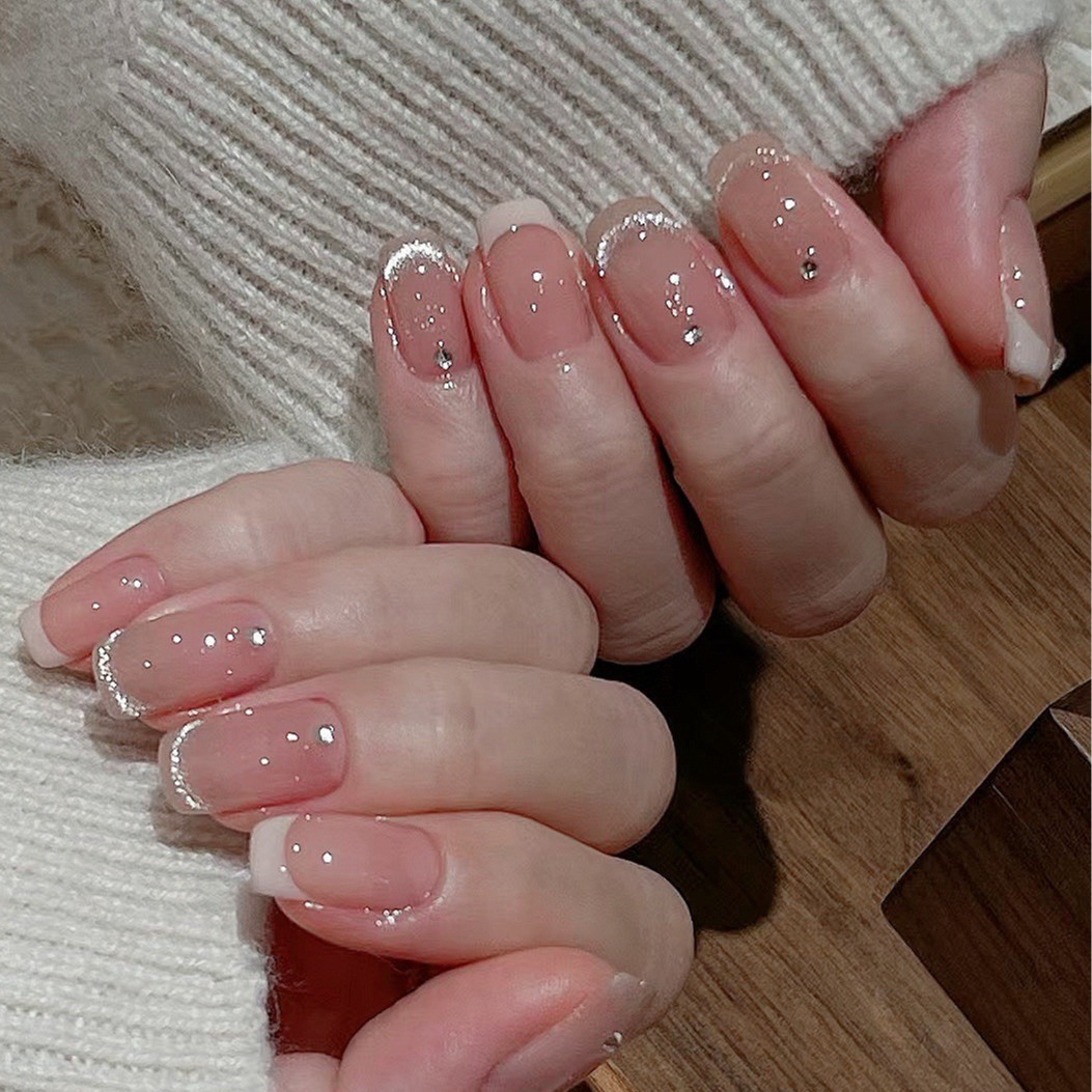 法式猫眼气质显白短款纯手工穿戴甲成品美甲甲片假指甲可拆卸