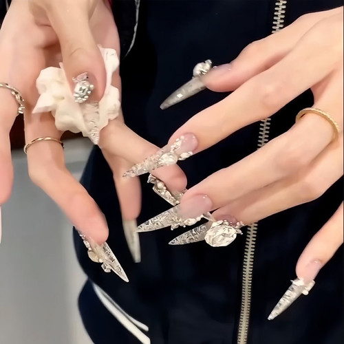 【仙气琉璃】温柔清冷冰透琉璃猫眼千金高级显白纯手工美甲穿戴甲