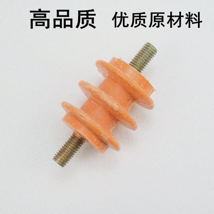 绝缘子m8 低压配电箱柜带螺杆 绝缘支柱 40*40 黄色绝缘子