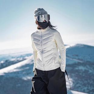 新款滑雪羽绒短内胆女款秋冬冲锋衣外套保暖中间层修身打底瑜伽服