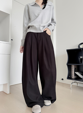 灯芯绒裤子女2025新款爆款小个子显高加绒秋冬季宽松休闲阔腿西裤