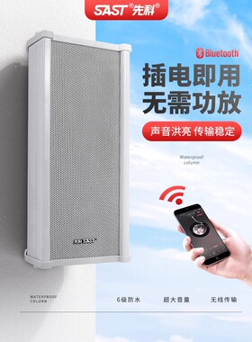 仙科St501有源无线蓝牙户外防水声柱户外商店音频商用壁挂式扬声