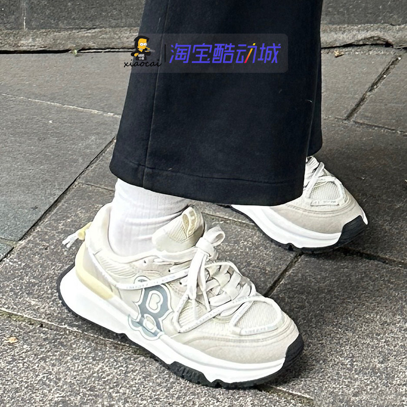 小菜韩代 MLB春季新款男女款厚底网面运动休闲情侣老爹鞋