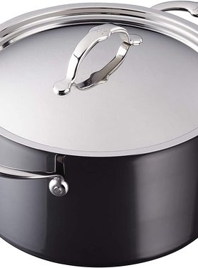 美国代购Hestan NanoBond Titanium Soup Pot 钛金属不锈钢汤锅