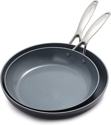 美国代购GreenPan Valencia Pro 硬质氧化铝陶瓷不粘锅煎锅套装