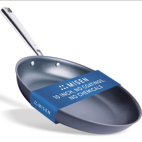 美国代购 Misen Carbon Nonstick Frying Pan 无涂层碳钢不粘煎锅