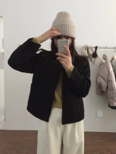 外套女 短款 韩系insist经典 基础圆领气质通勤圈圈羊毛小香风西装