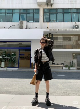 经典款新品韩国elephant高品韩系简约百搭韩女ins真皮皮衣外套