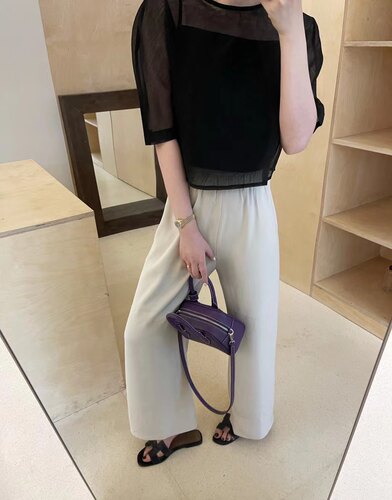 春夏新品韩版verso松紧腰不挑人直筒拖地裤抖抖裤垂感百搭现