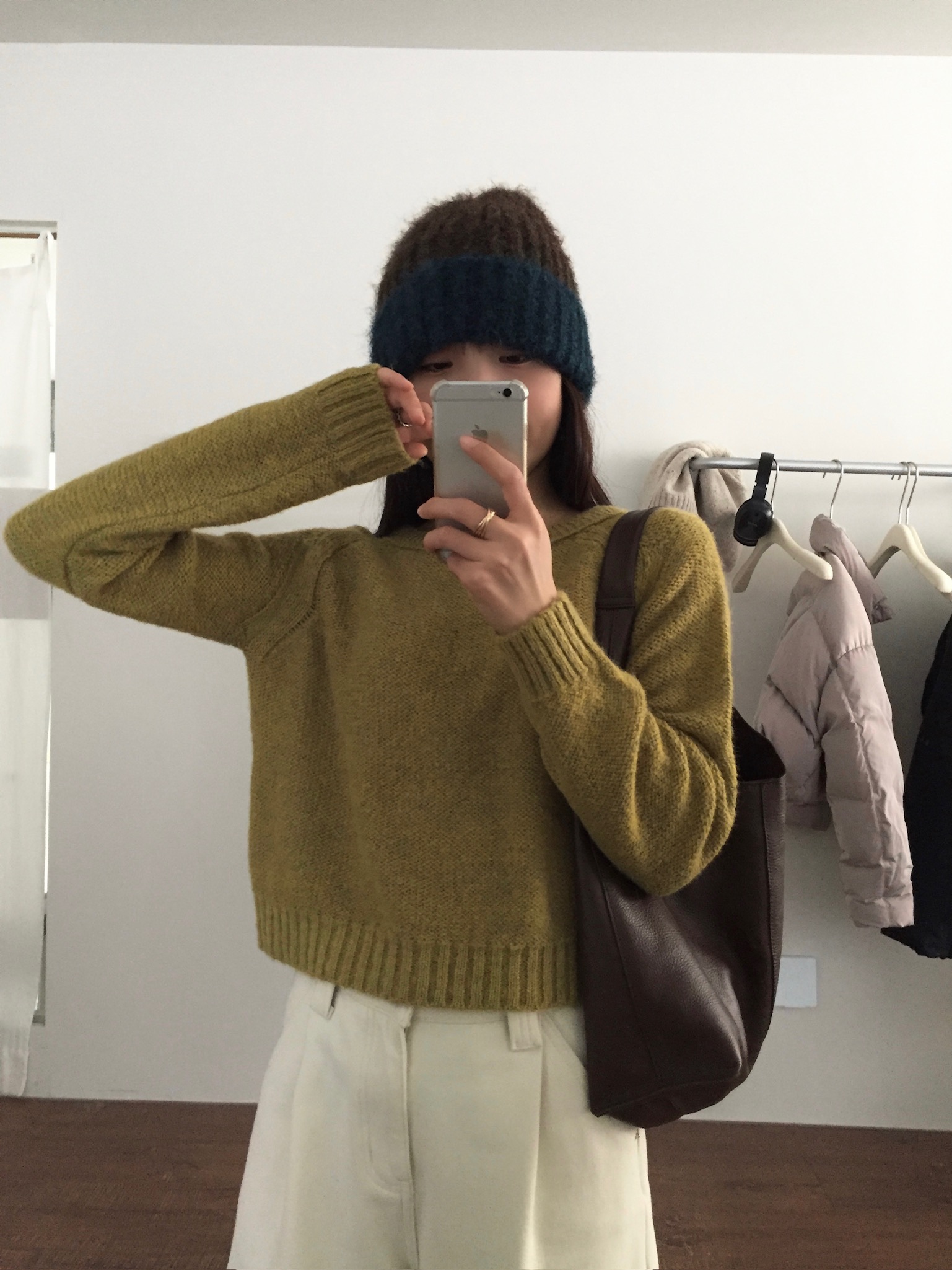 秋冬新品韩国verso简约基础羊毛圆领套头短款针织毛衣均码小版型