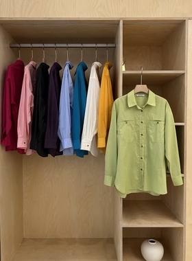 春夏新品韩国verso高密度多色衬衫宽松均码防晒衣长袖外套