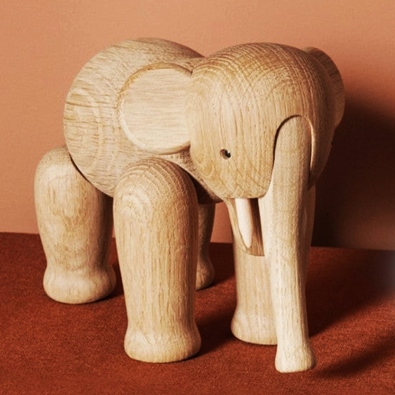 丹麦rosendahl创意木制大象玩具