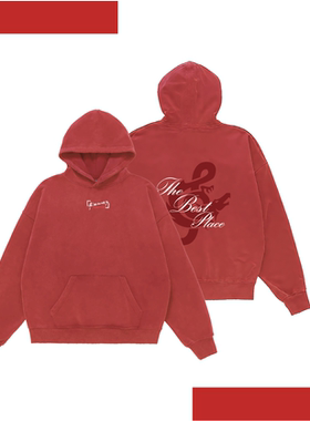 王力宏「最好的橙意」连帽套头卫衣（橙红）—【快闪限定】