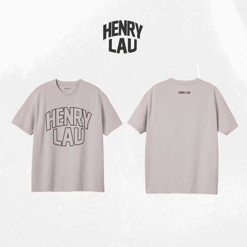 刘宪华世巡官方周边—HENRY LAU 沙色TEE（含6元邮费）