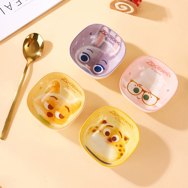 【预售15天】疯狂动物城周边—萌新四方深碟（4个混装）